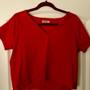 $10 CLOSET SALE! Madewell Tomato Red boxy shirt size small